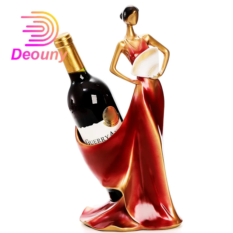 DEOUNY Wine Bottle Holder, Resin Wine Rack Red Single Beauty Lady Statue Wine Holder Stand Decor for Kitchen Bar Countertop
DEOUNY Wine Bottle Holder, Resin Wine Rack Red Single Beauty Lady Statue Wine Holder Stand Decor for Kitchen Bar Countertop