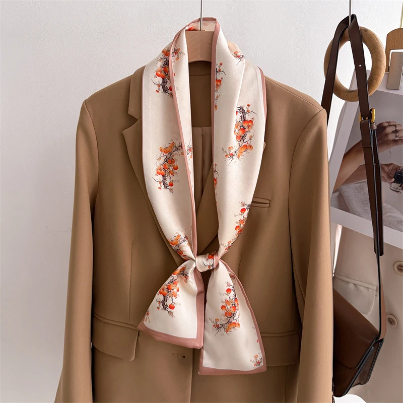 Luxury Long Narrow Small Silk Scarves New Women Silk Feel Printed Design Scarf Shawl Fashion Ladies Headband Choker Streamer
Luxury Long Narrow Small Silk Scarves New Women Silk Feel Printed Design Scarf Shawl Fashion Ladies Headband Choker Streamer
