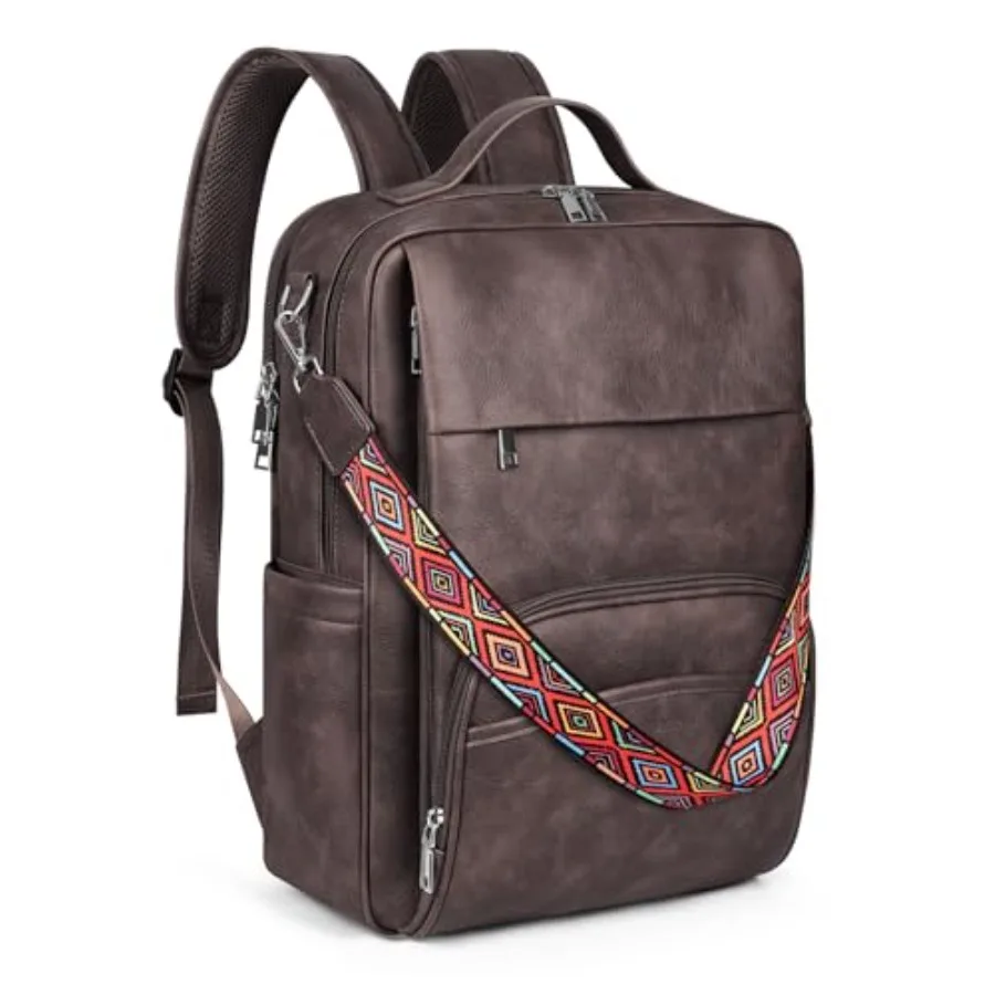 Leather Laptop Backpack, 15.6 Inch Business Computer Bag, Designer College Backpack Travel Backpack with Colorful Shoulder Bag
Leather Laptop Backpack, 15.6 Inch Business Computer Bag, Designer College Backpack Travel Backpack with Colorful Shoulder Bag