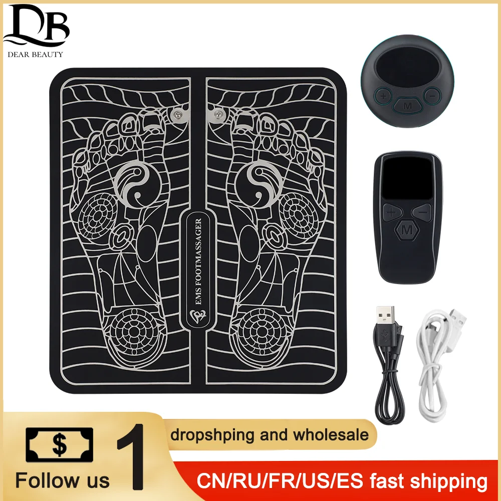 Remote Electric EMS Foot Massager Pad Muscle Stimulator Foot Cushion Foldable Foot Massager Mat 8 Modes 19 Levels for Fitness
Remote Electric EMS Foot Massager Pad Muscle Stimulator Foot Cushion Foldable Foot Massager Mat 8 Modes 19 Levels for Fitness