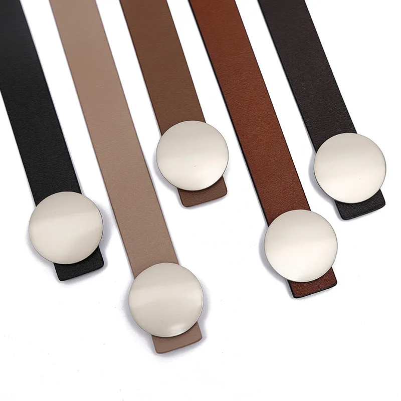 Genuine Leather Retro Round Buckle Belt for Women Simple and Versatile New Fashionable and Luxurious Belt
Genuine Leather Retro Round Buckle Belt for Women Simple and Versatile New Fashionable and Luxurious Belt