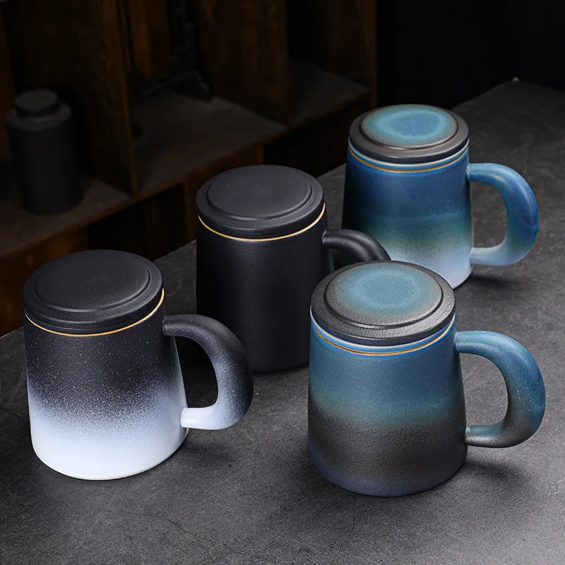 Coarse Ceramic Mug with Lid Filter Ceramic Tea Separation Tea Making Cup Household Japanese Water Cup Office Cup
Coarse Ceramic Mug with Lid Filter Ceramic Tea Separation Tea Making Cup Household Japanese Water Cup Office Cup