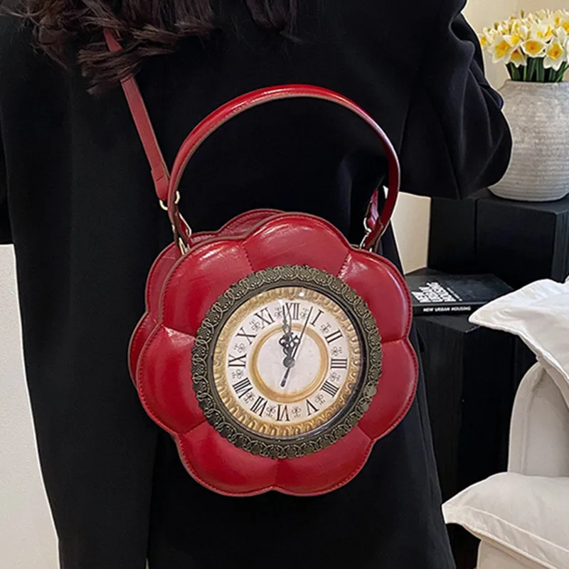 Personalized Fun Fashion Clock Shape Leather Bag Sunflower Ladies Handbag Chain Purse Shoulder Bag Crossbody Messenger Bag Bolsa
Personalized Fun Fashion Clock Shape Leather Bag Sunflower Ladies Handbag Chain Purse Shoulder Bag Crossbody Messenger Bag Bolsa