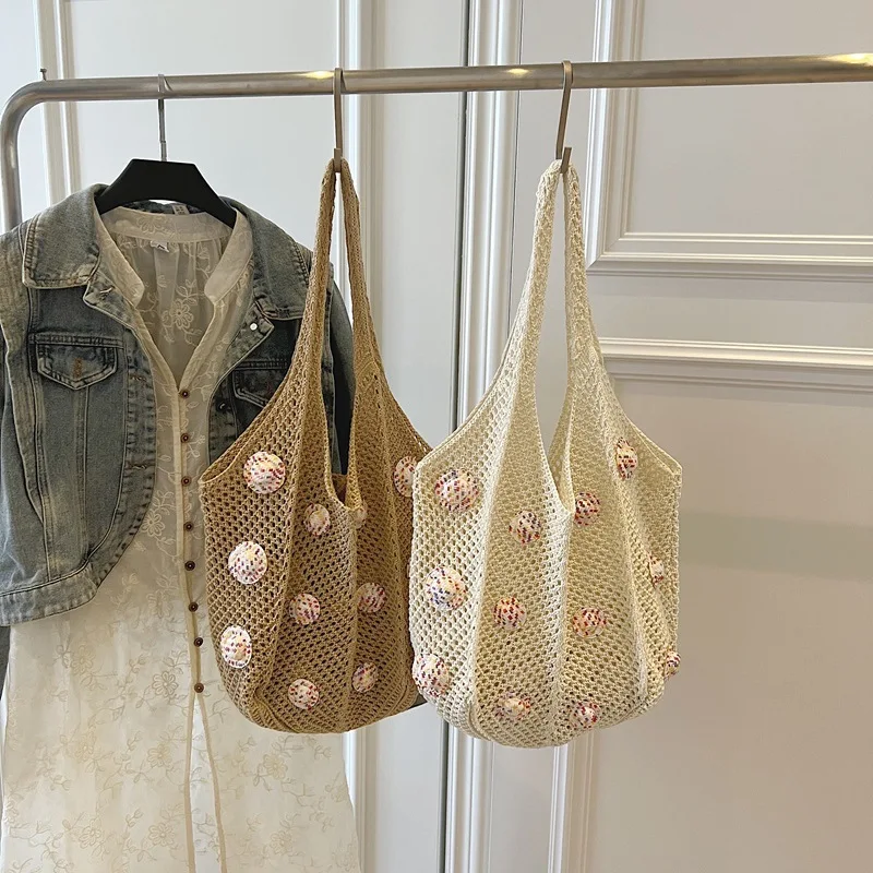 2025 New Bag Japanese and Korean Tote Bag Knitted Bag Hollow Bag Shoulder Bag Knitted Bag Women's Bag
2025 New Bag Japanese and Korean Tote Bag Knitted Bag Hollow Bag Shoulder Bag Knitted Bag Women's Bag
