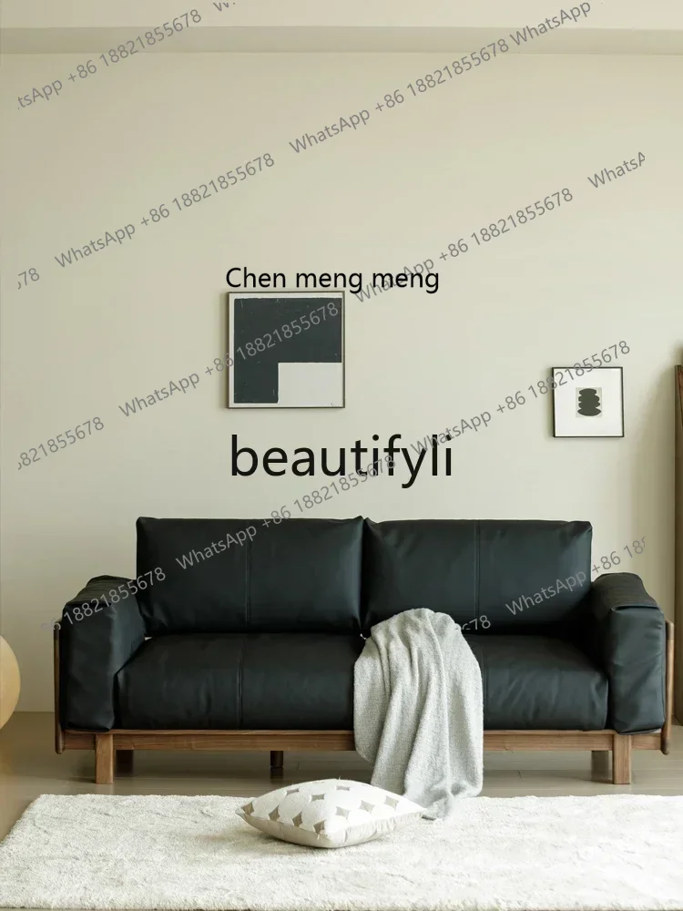 32Black walnut sofa all solid wood combination sofa cherry wood light luxury living room small apartment
32Black walnut sofa all solid wood combination sofa cherry wood light luxury living room small apartment