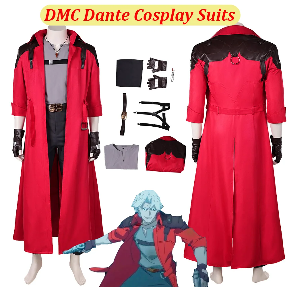 Male Dante Cosplay Game DMC Costume Shirt Coat Pants Necklace Men Adult Fantasia Clothing Outfits Halloween Carnival Party Suit
Male Dante Cosplay Game DMC Costume Shirt Coat Pants Necklace Men Adult Fantasia Clothing Outfits Halloween Carnival Party Suit