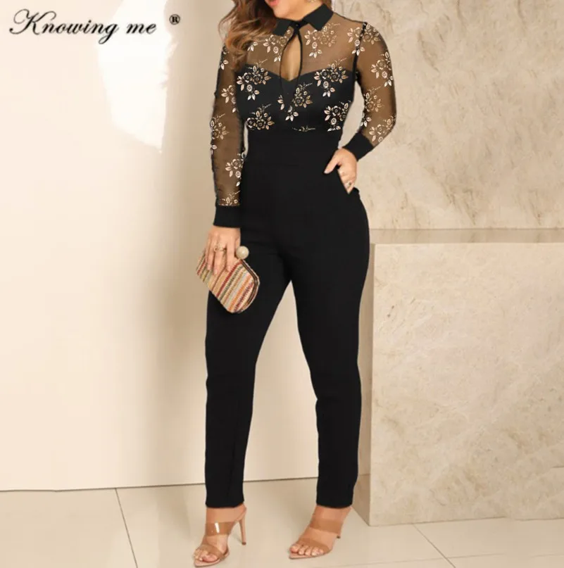 Women Spring New Long Sleeve Lace Printed Jumpsuit Pants Office Lady Fashion Slim Waist Elegant Female Lace Jumpsuit Long Pants
Women Spring New Long Sleeve Lace Printed Jumpsuit Pants Office Lady Fashion Slim Waist Elegant Female Lace Jumpsuit Long Pants