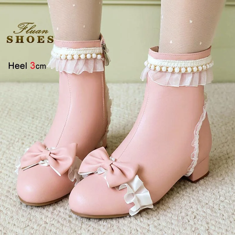 Розовые полусапожки 2025, женские милые ботильоны с бантом, ботинки в студенческом стиле с жемчужным декором, модные милые женские туфли на грубом каблуке
Розовые полусапожки 2025, женские милые ботильоны с бантом, ботинки в студенческом стиле с жемчужным декором, модные милые женские туфли на грубом каблуке