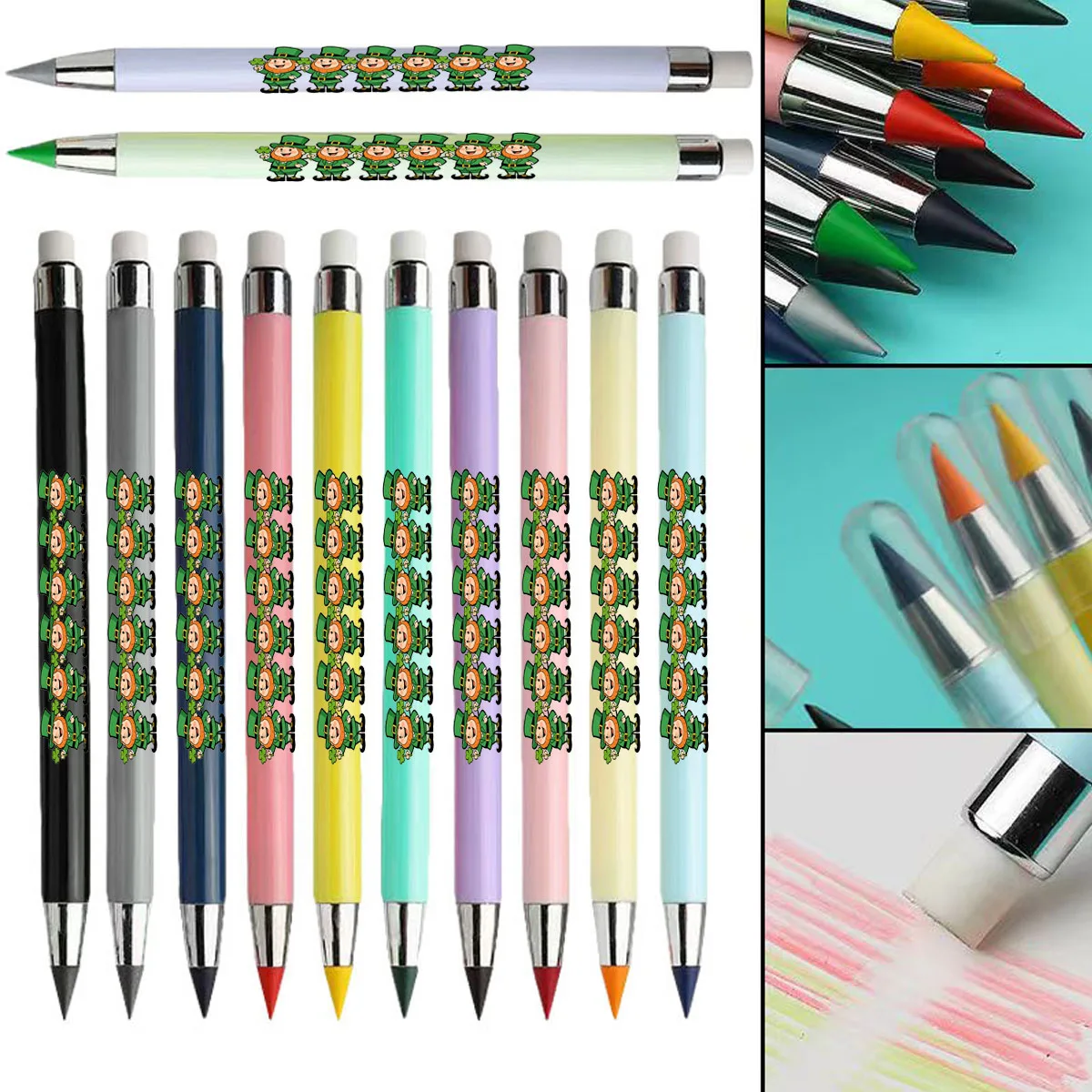 12шт День Святого Пат, узоры маленьких людей, вечные цветные карандаши, карандаши, канцелярские товары для студентов, цветной грифель
12шт День Святого Пат, узоры маленьких людей, вечные цветные карандаши, карандаши, канцелярские товары для студентов, цветной грифель