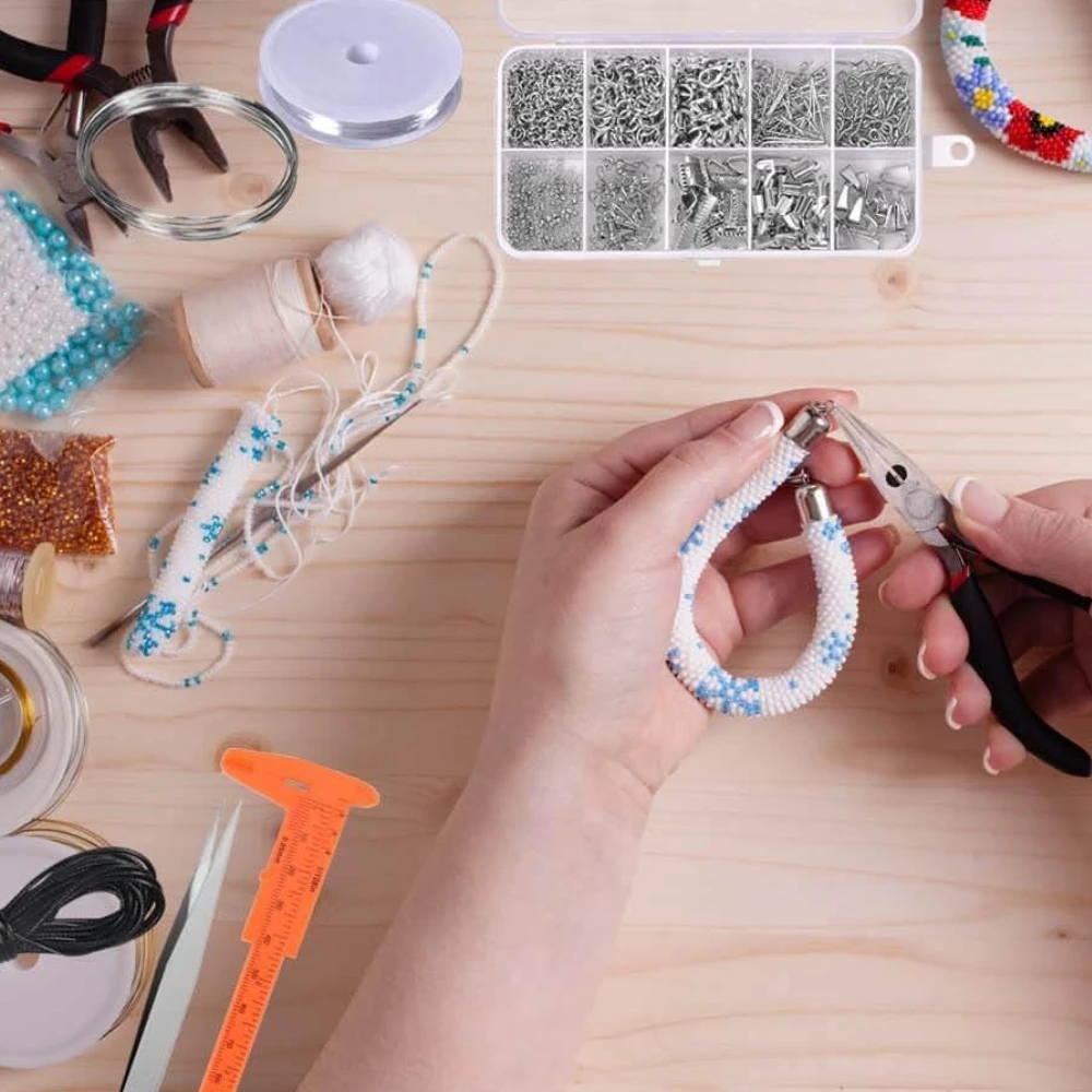 935 PCS Jewelry Making Supplies Kit - Repair Tools with Accessories,Pliers, Beading Wires,DIY Crafting, Jewelry Repair
935 PCS Jewelry Making Supplies Kit - Repair Tools with Accessories,Pliers, Beading Wires,DIY Crafting, Jewelry Repair