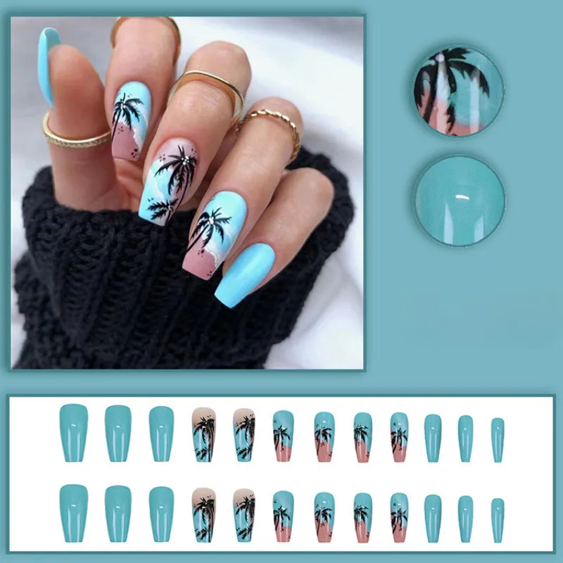 24 Pieces Cool Summer Wearable False Nails Fresh Lady Style White & Blue High-end New Fashion Fake Nail Wholesale
24 Pieces Cool Summer Wearable False Nails Fresh Lady Style White & Blue High-end New Fashion Fake Nail Wholesale