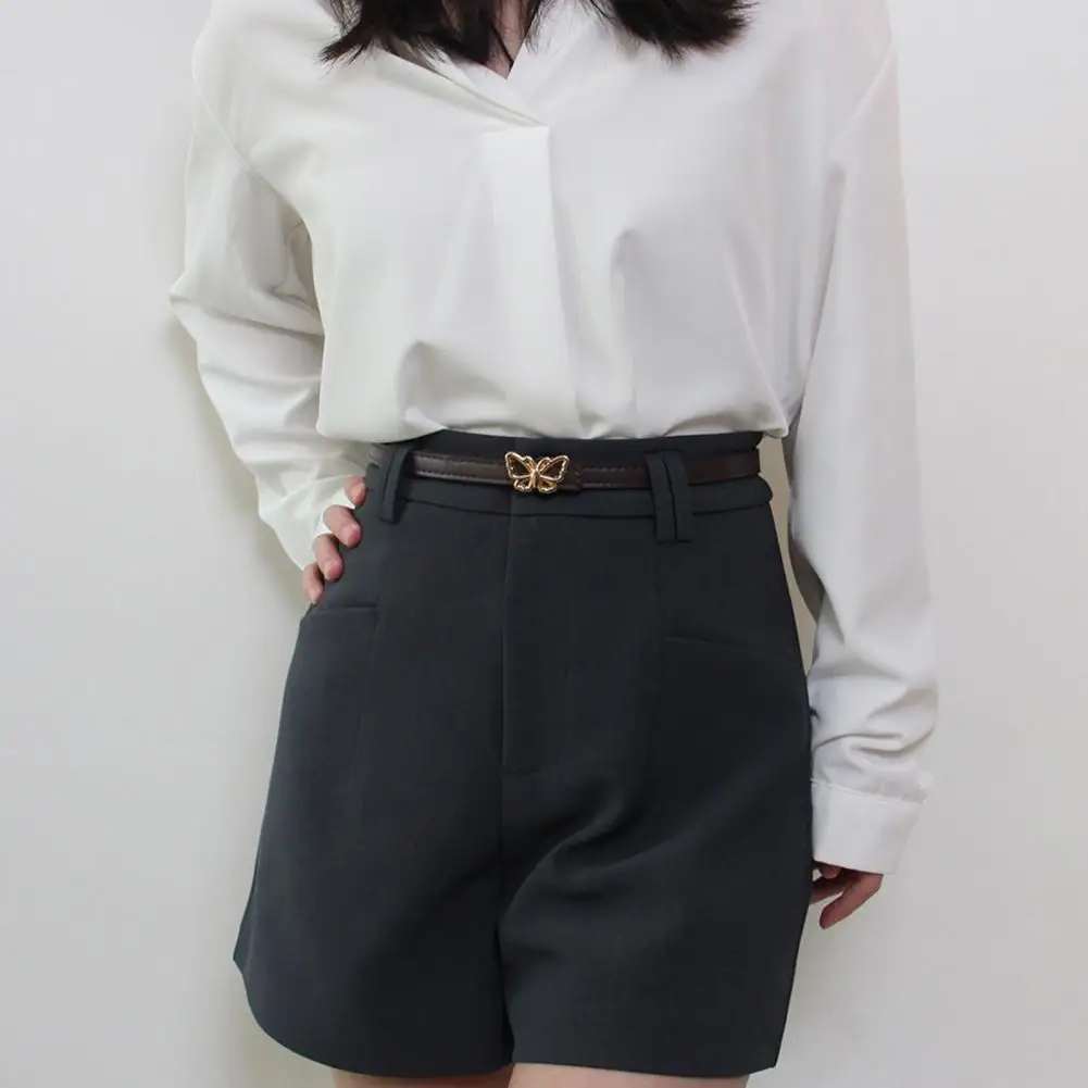 Женский ремень из искусственной кожи, элегантный ремень с металлической пряжкой и бабочками для женщин, универсальный пояс из искусственной кожи для платья
Женский ремень из искусственной кожи, элегантный ремень с металлической пряжкой и бабочками для женщин, универсальный пояс из искусственной кожи для платья