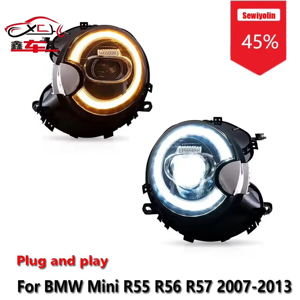 Sewiyolin Car LED Headlight Assemblies For BMW Mini R55 R56 R57 2007-2013 DRL Brake Turn Signal Lamp Plug and Play
Sewiyolin Car LED Headlight Assemblies For BMW Mini R55 R56 R57 2007-2013 DRL Brake Turn Signal Lamp Plug and Play