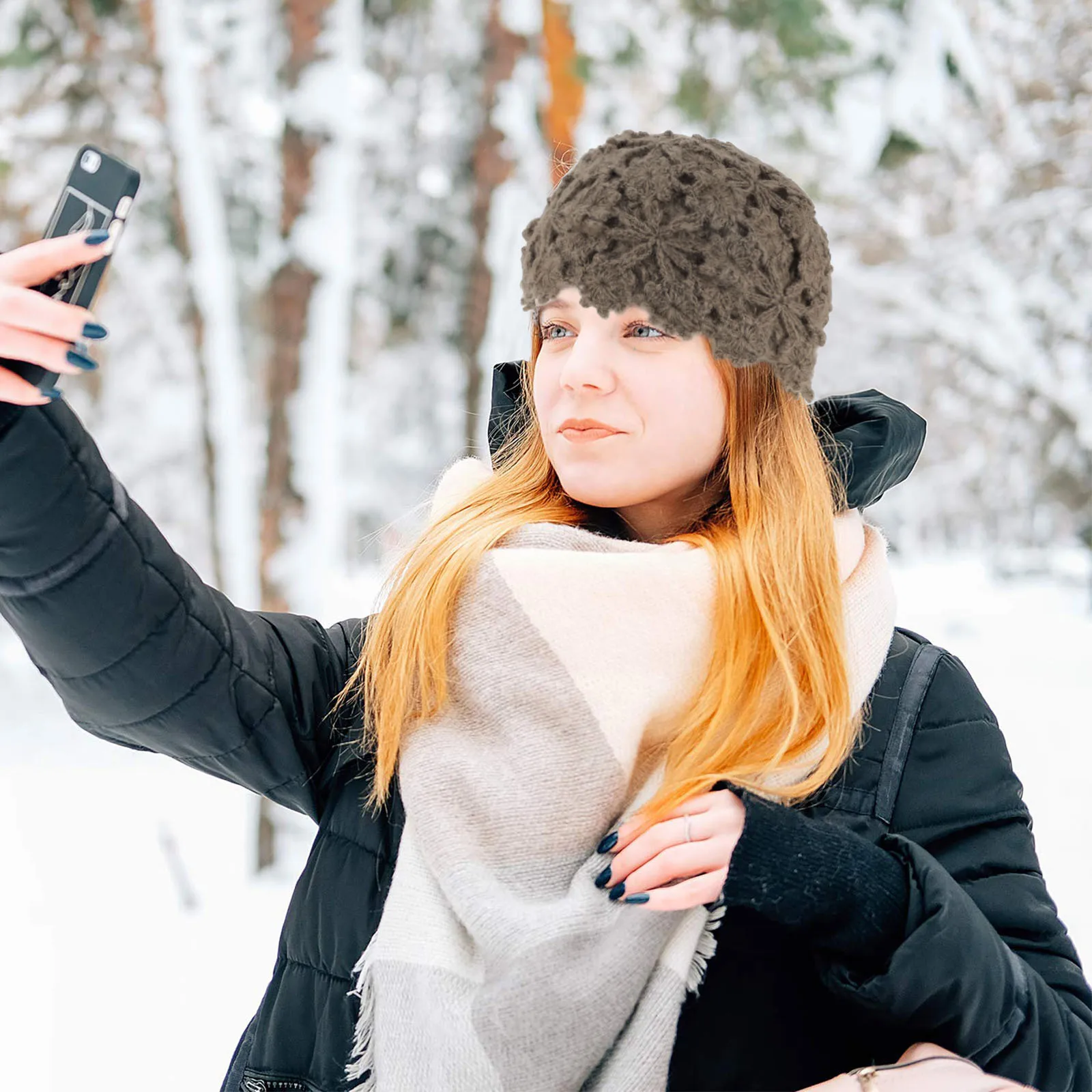 Hat Has Flower Knitted Warm Beret Female Outdoor Mohair Ear Protection Miss
Hat Has Flower Knitted Warm Beret Female Outdoor Mohair Ear Protection Miss