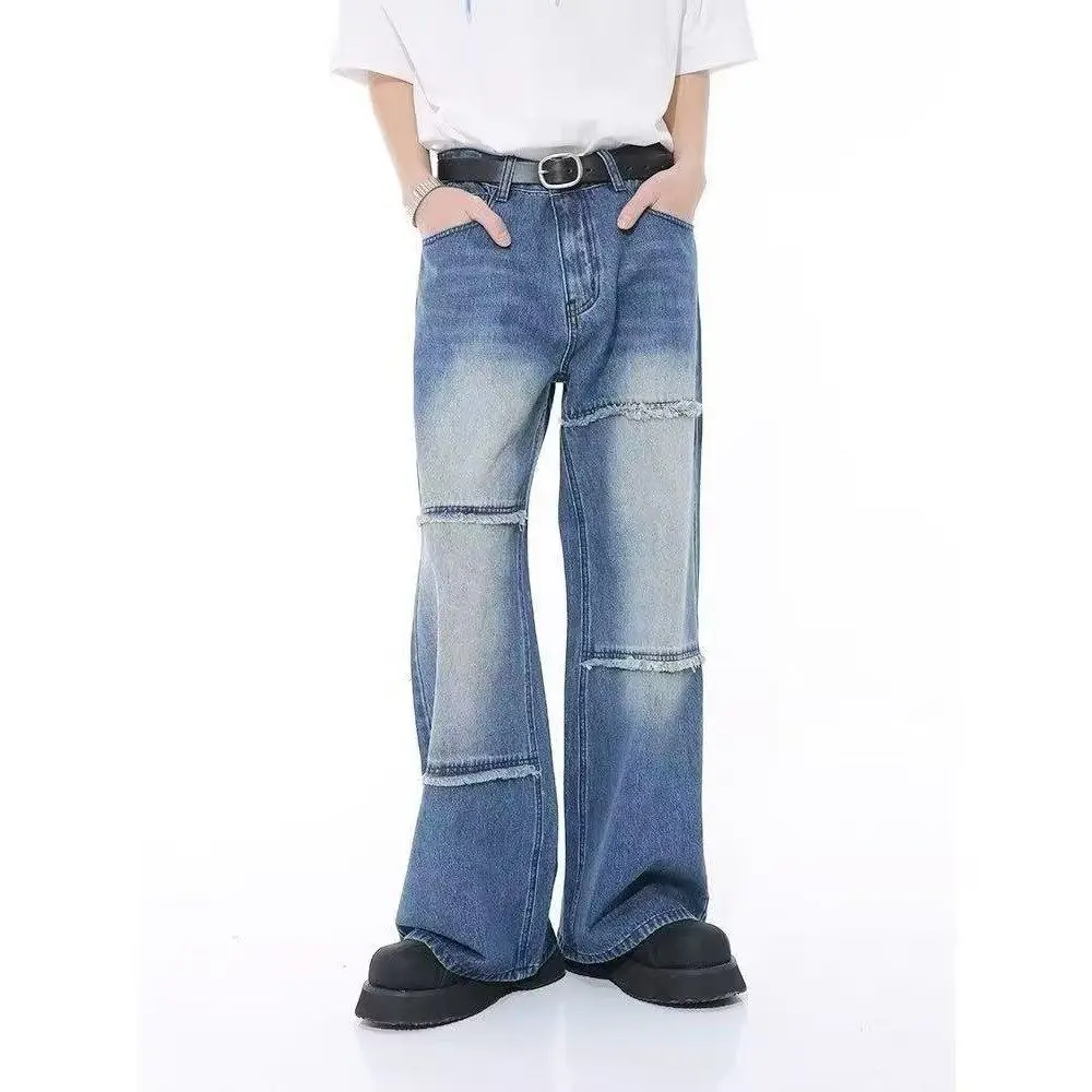 Elegant Wide Leg Denim Jeans High Waist Splicing Design Youthful Style Comfortable Cotton Blend Autumn Winter New Arrivals
Elegant Wide Leg Denim Jeans High Waist Splicing Design Youthful Style Comfortable Cotton Blend Autumn Winter New Arrivals