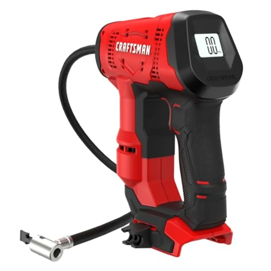 V20 Air Compressor Portable Cordless Tire Inflator Up To 150 PSI Tire Pump with Digital Pressure Gauge Tool Only CMCE521B
V20 Air Compressor Portable Cordless Tire Inflator Up To 150 PSI Tire Pump with Digital Pressure Gauge Tool Only CMCE521B