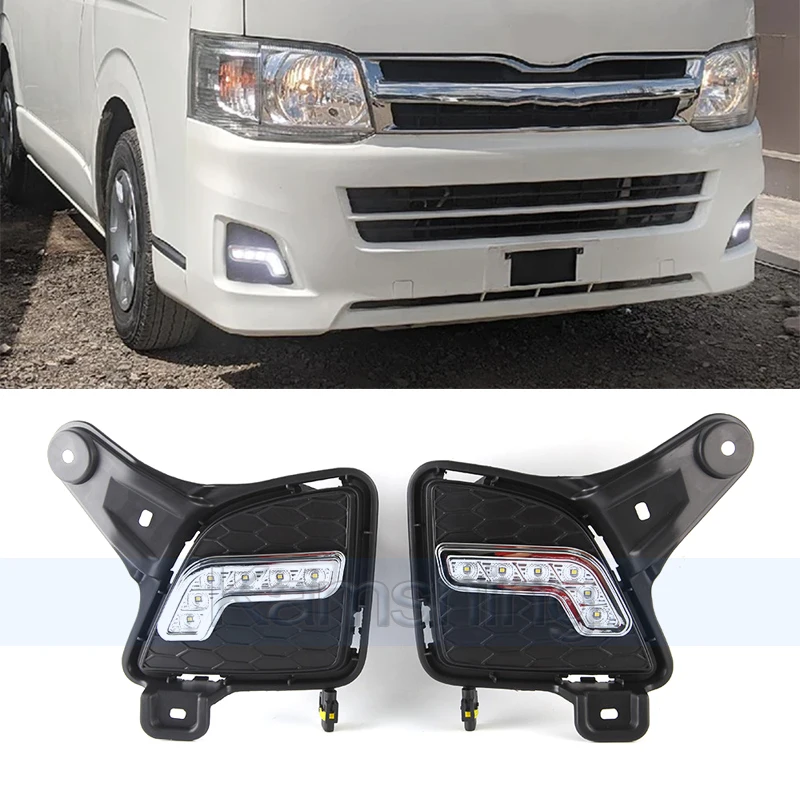 Kamshing 1 пара светодиодных дневных ходовых огней для Toyota Hiace 2010-2013, противотуманные фары DRL, дневной свет, противотуманные фары, указатель поворота, противотуманные фары
Kamshing 1 пара светодиодных дневных ходовых огней для Toyota Hiace 2010-2013, противотуманные фары DRL, дневной свет, противотуманные фары, указатель поворота, противотуманные фары