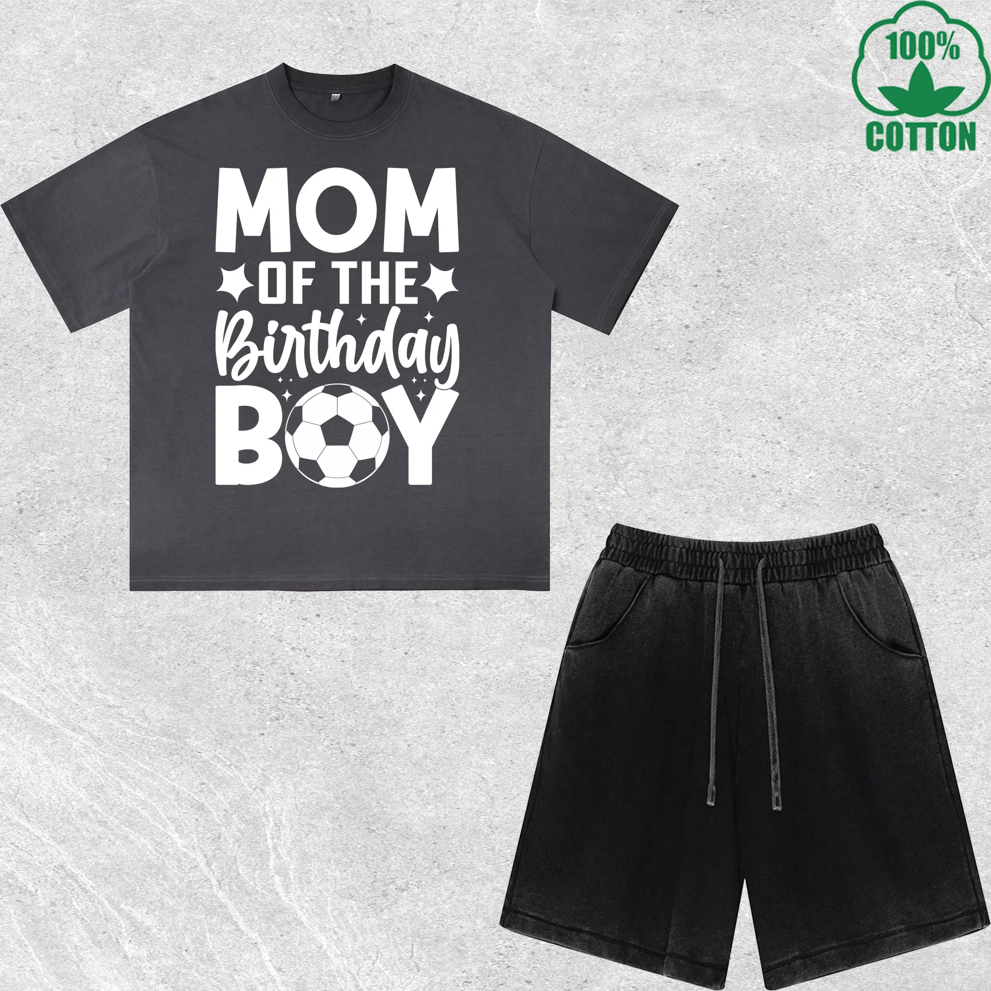 Mom Soccer Boy Printed Dirty Wash T-Shirt Shorts Set Multicolor Combo Loose Trendy Fashionable 100%Cotton Short Value Pack
Mom Soccer Boy Printed Dirty Wash T-Shirt Shorts Set Multicolor Combo Loose Trendy Fashionable 100%Cotton Short Value Pack