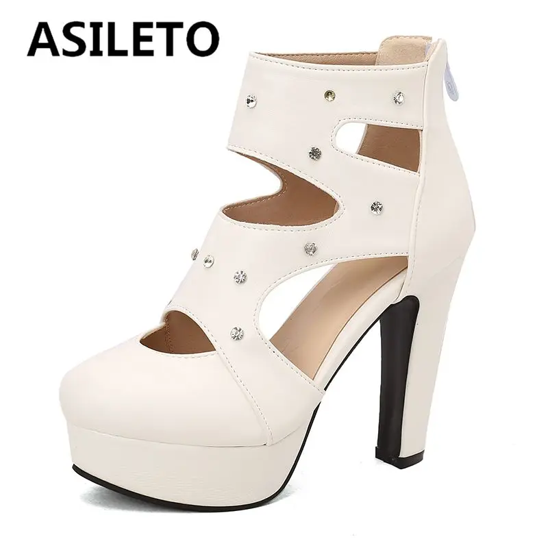 ASILETO Summer Fashion Women Sandals Round Toe Chunky Heels 12cm Platform 3.5cm Zipper Crystal Plus Size 48 49 50 Party Shoes
ASILETO Summer Fashion Women Sandals Round Toe Chunky Heels 12cm Platform 3.5cm Zipper Crystal Plus Size 48 49 50 Party Shoes