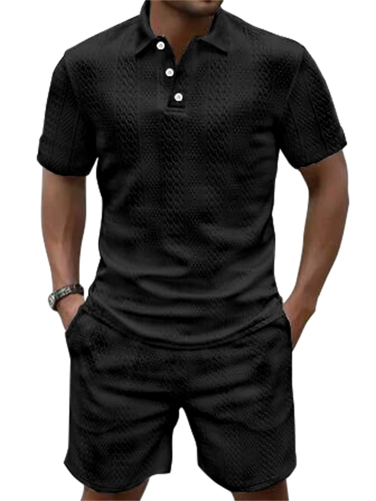 Lapel fashion heavyweight jacquard short-sleeved 2-piece set, made of high-quality knitted fabric, a summer bestseller for men
Lapel fashion heavyweight jacquard short-sleeved 2-piece set, made of high-quality knitted fabric, a summer bestseller for men