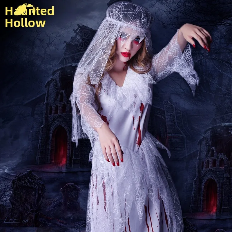 Adult Halloween Costume Women's Role-playing Cosplay Sexy Thin Ghost Bride Polyester Material Traditional Chinese Sta...
Adult Halloween Costume Women's Role-playing Cosplay Sexy Thin Ghost Bride Polyester Material Traditional Chinese Sta...