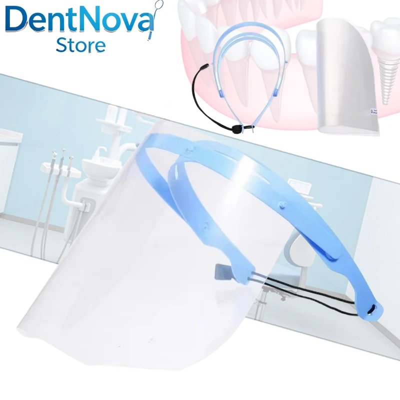 Dental Protective Face Shield Waterproof Anti-Fog 10Pcs Shelf Included Over-Glasses Mask for Dentist
Dental Protective Face Shield Waterproof Anti-Fog 10Pcs Shelf Included Over-Glasses Mask for Dentist