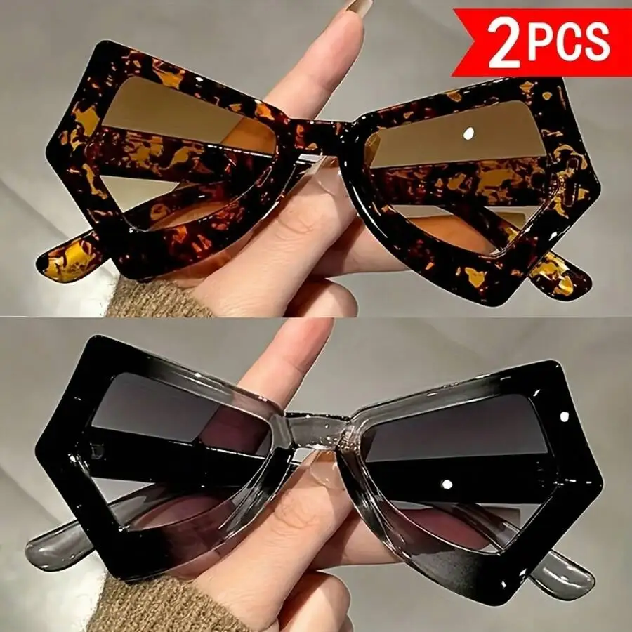 2PCS Fashion Square Butterfly Cat Eye Sunglasses PC Lenses Street Style Party Wear
2PCS Fashion Square Butterfly Cat Eye Sunglasses PC Lenses Street Style Party Wear