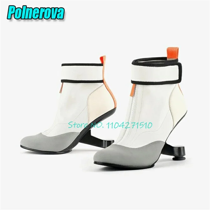 Women's Strange Heel Ankle Boots Pointed Toe Metal High Heels Stretch Boots Fashion Designer Mixed Colors Party Runway Shoes
Women's Strange Heel Ankle Boots Pointed Toe Metal High Heels Stretch Boots Fashion Designer Mixed Colors Party Runway Shoes