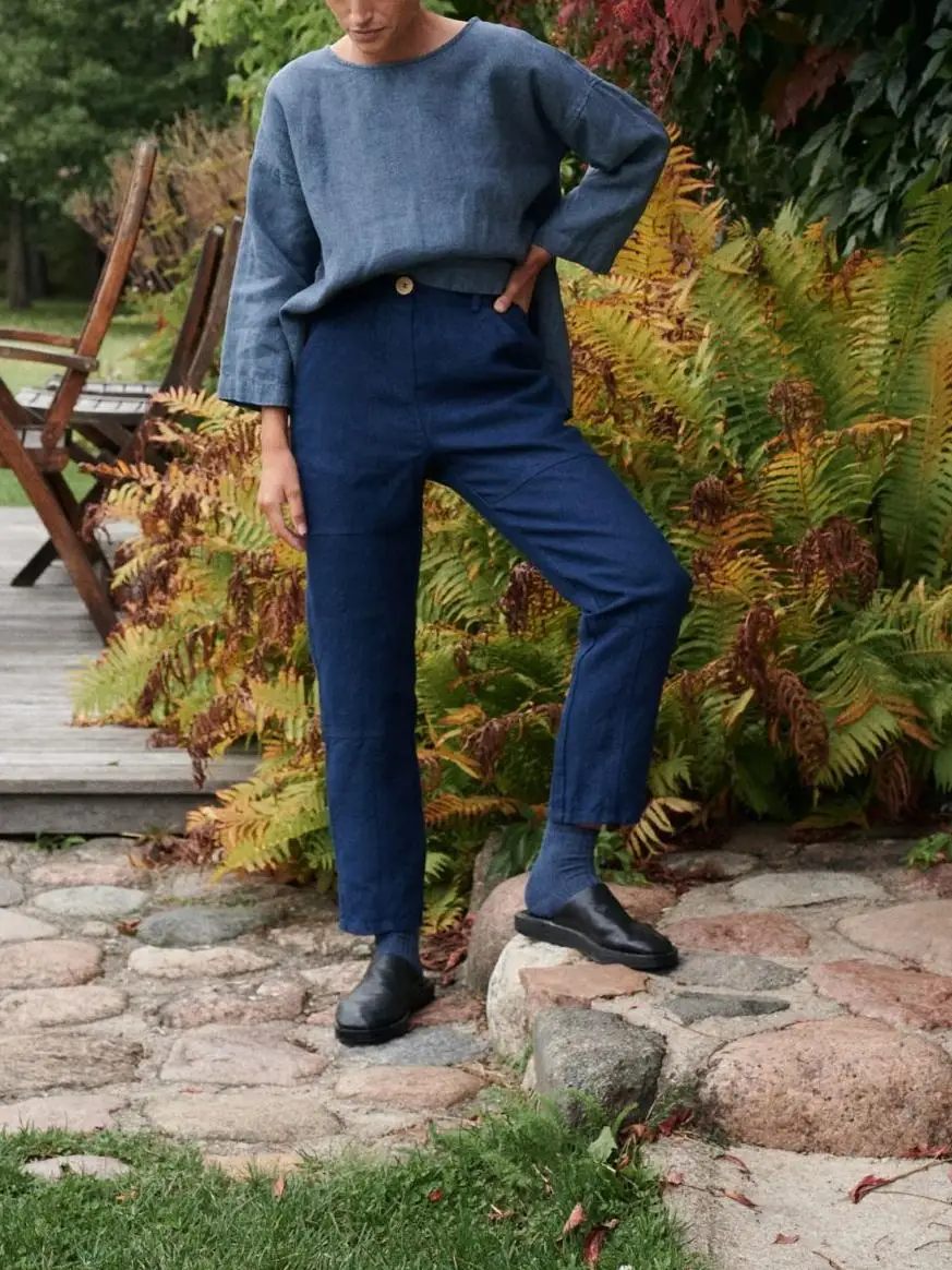 Black Heavyweight Linen Casual Suit Pants Loose High Waist Slimming Long Trousers for Women Autumn 2025 Commute Style Straigh...
Black Heavyweight Linen Casual Suit Pants Loose High Waist Slimming Long Trousers for Women Autumn 2025 Commute Style Straigh...