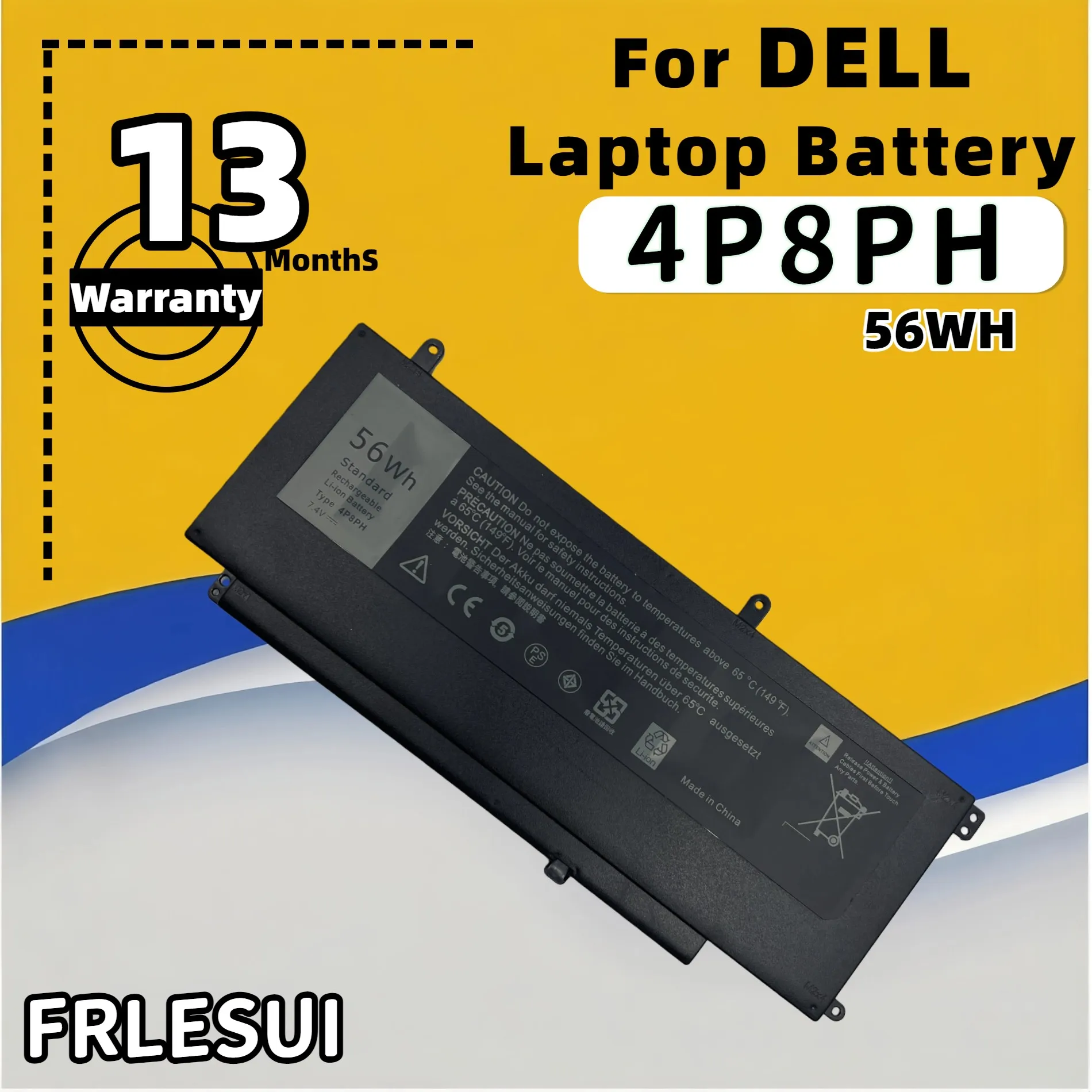 FRLESUI Laptop Battery 4P8PH For DELL Inspiron 15 5547 5565 5558 7537 Inspiron N7547 7547 13 Months Warranty
FRLESUI Laptop Battery 4P8PH For DELL Inspiron 15 5547 5565 5558 7537 Inspiron N7547 7547 13 Months Warranty