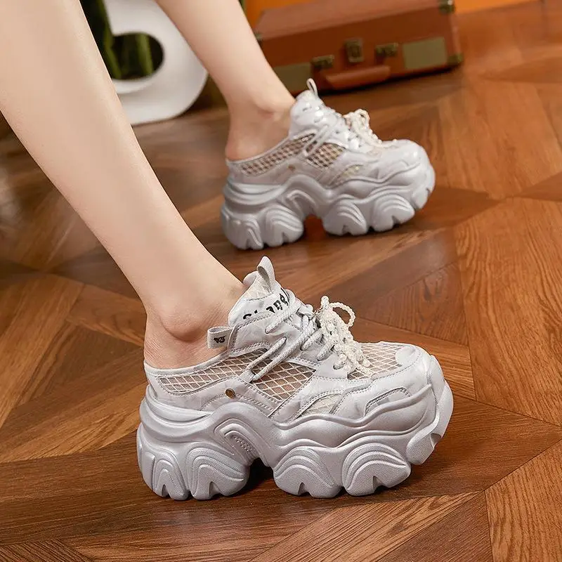 Breathable Hollow out Real Leather Dad Shoes Women's Open Toe Slip-On Thick Heel Heightening Sandals Casual Style PU Material
Breathable Hollow out Real Leather Dad Shoes Women's Open Toe Slip-On Thick Heel Heightening Sandals Casual Style PU Material