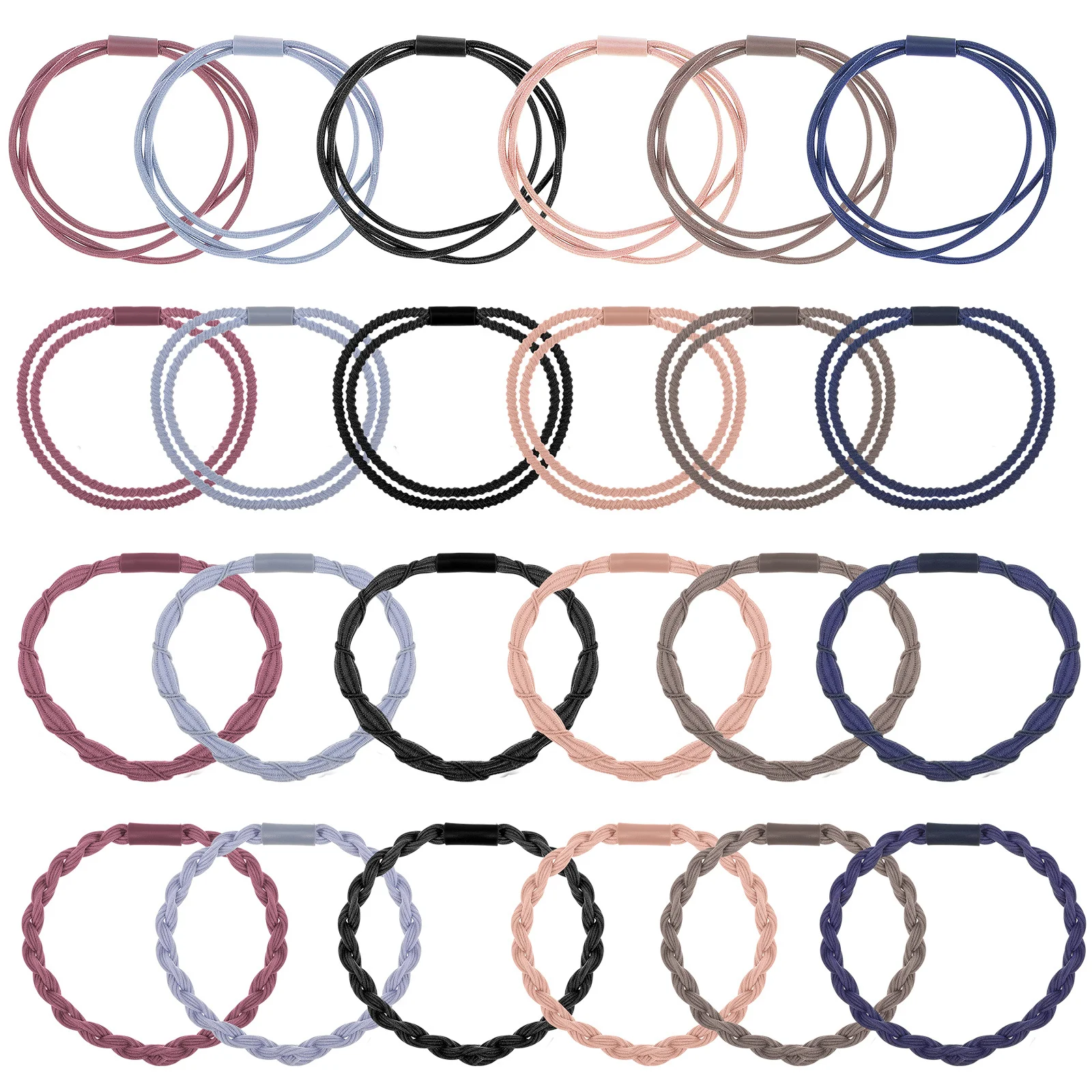 24Pcs Hair Ties Braided Elastic Bands Soft High Elasticity Secure Hold Hair Elastics for Work School Daily Use
24Pcs Hair Ties Braided Elastic Bands Soft High Elasticity Secure Hold Hair Elastics for Work School Daily Use