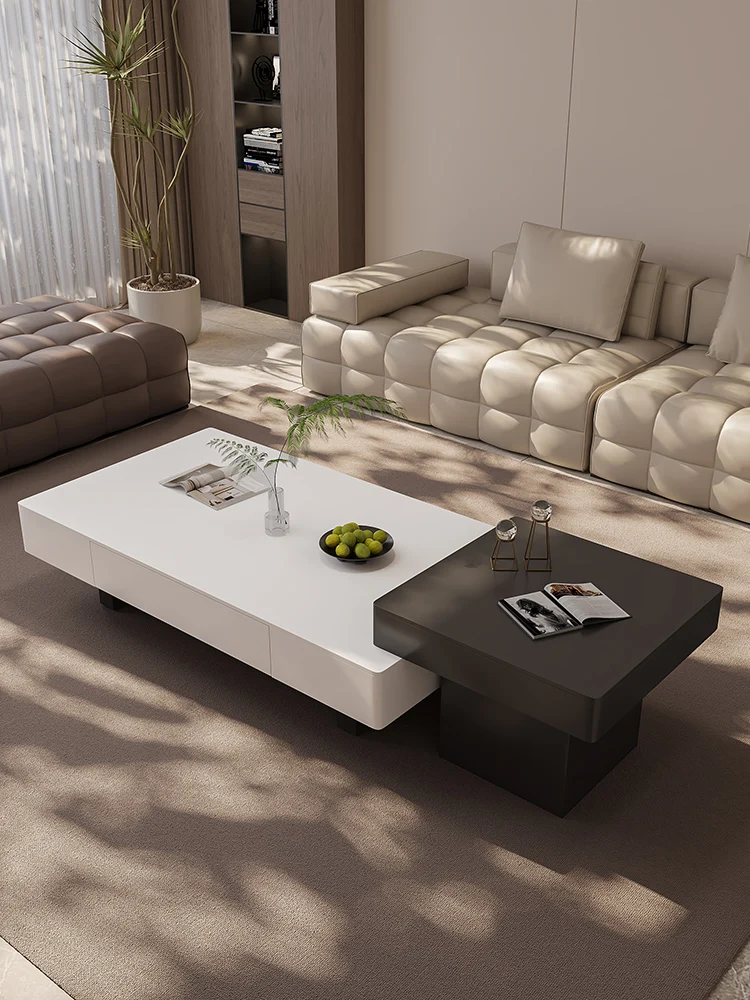 2025 new light luxury high-end solid wood rock slab coffee table modern simple living room home black and white combination
2025 new light luxury high-end solid wood rock slab coffee table modern simple living room home black and white combination