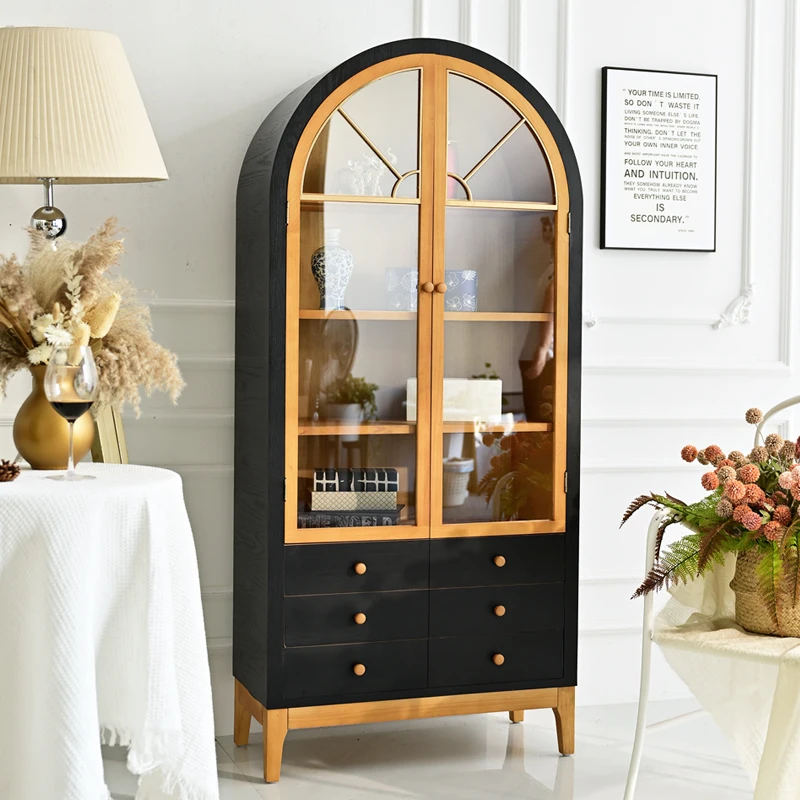 Farmhouse Sideboard Arch Design Blue Black Wooden Storage Drawer Cabinet For Living Room Kitchen Featuring Glass Door
Farmhouse Sideboard Arch Design Blue Black Wooden Storage Drawer Cabinet For Living Room Kitchen Featuring Glass Door
