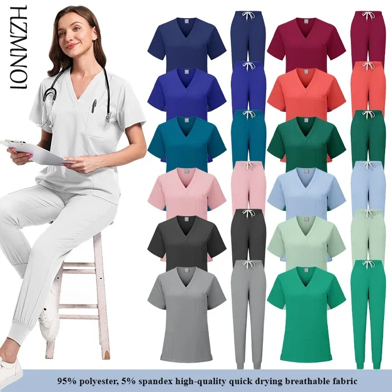 Surgical Uniforms Woman Nursing Sets Top Pant Articles Medical Uniform Scrub Clinical Beauty Salon Spa Nurse Uniform Suits
Surgical Uniforms Woman Nursing Sets Top Pant Articles Medical Uniform Scrub Clinical Beauty Salon Spa Nurse Uniform Suits