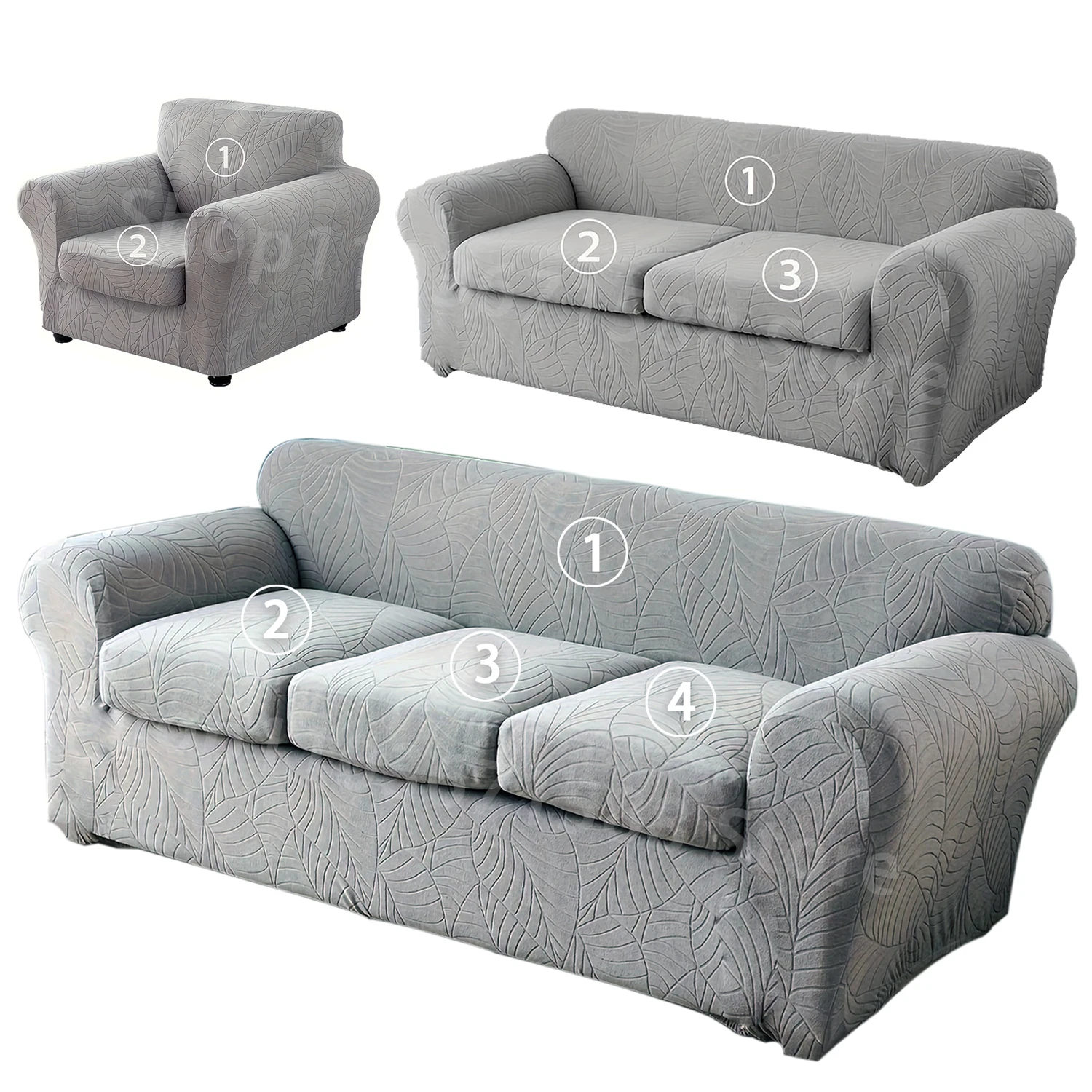 2/3/4pcs/sets Soft Sofa Cover, Jacquard Stretch Sofa Slipcover Sets, Couch Cover Sets, Furniture Protector Set for Living Room
2/3/4pcs/sets Soft Sofa Cover, Jacquard Stretch Sofa Slipcover Sets, Couch Cover Sets, Furniture Protector Set for Living Room