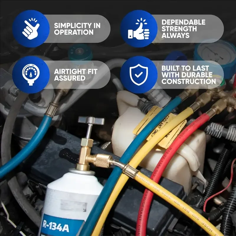 1pc Refrigerant Cylinder With 1/2-Inch Male Fitting 1/4-Inch SAE Female Adapter For Domestic Automotive Air Conditioning System
1pc Refrigerant Cylinder With 1/2-Inch Male Fitting 1/4-Inch SAE Female Adapter For Domestic Automotive Air Conditioning System