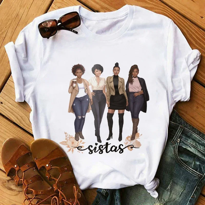 Fashion Print T-shirt Kawaii Melanin T Shirt Men Women Funny Black African Curly Hair Girl Graphic Tees Aesthetic Tshirt Female
Fashion Print T-shirt Kawaii Melanin T Shirt Men Women Funny Black African Curly Hair Girl Graphic Tees Aesthetic Tshirt Female