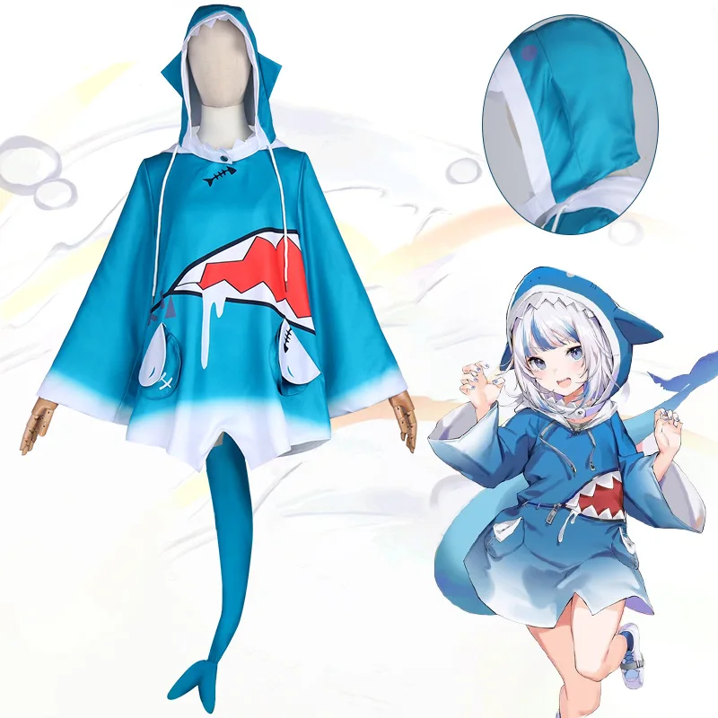Hololivevtuber Virtual Live Streaming Host Gawugula Shark Cos Suit Anime Cosplay Suit
Hololivevtuber Virtual Live Streaming Host Gawugula Shark Cos Suit Anime Cosplay Suit