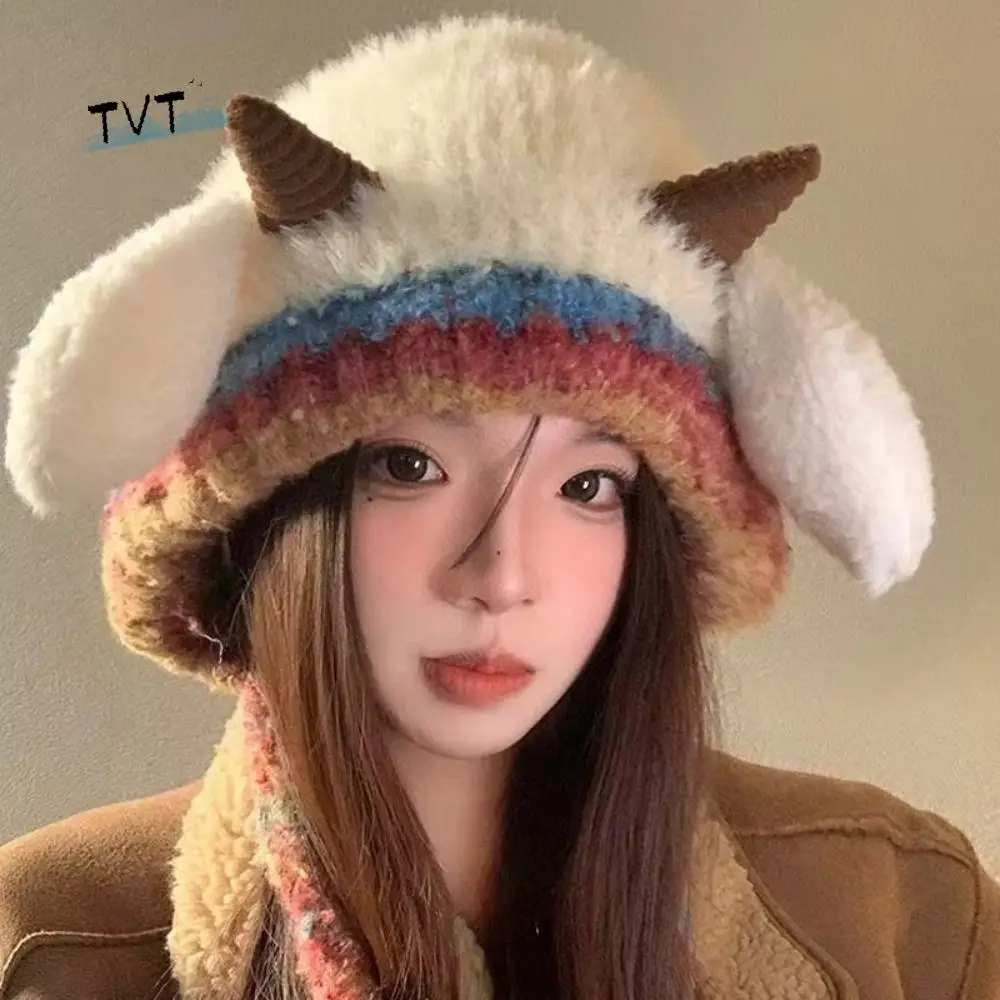 Versatile Korean Style Ear Protection Hat Soft Cartoon Lamb Beanie Hat Windproof Ear Sound Women Fluffy Hat Women
Versatile Korean Style Ear Protection Hat Soft Cartoon Lamb Beanie Hat Windproof Ear Sound Women Fluffy Hat Women
