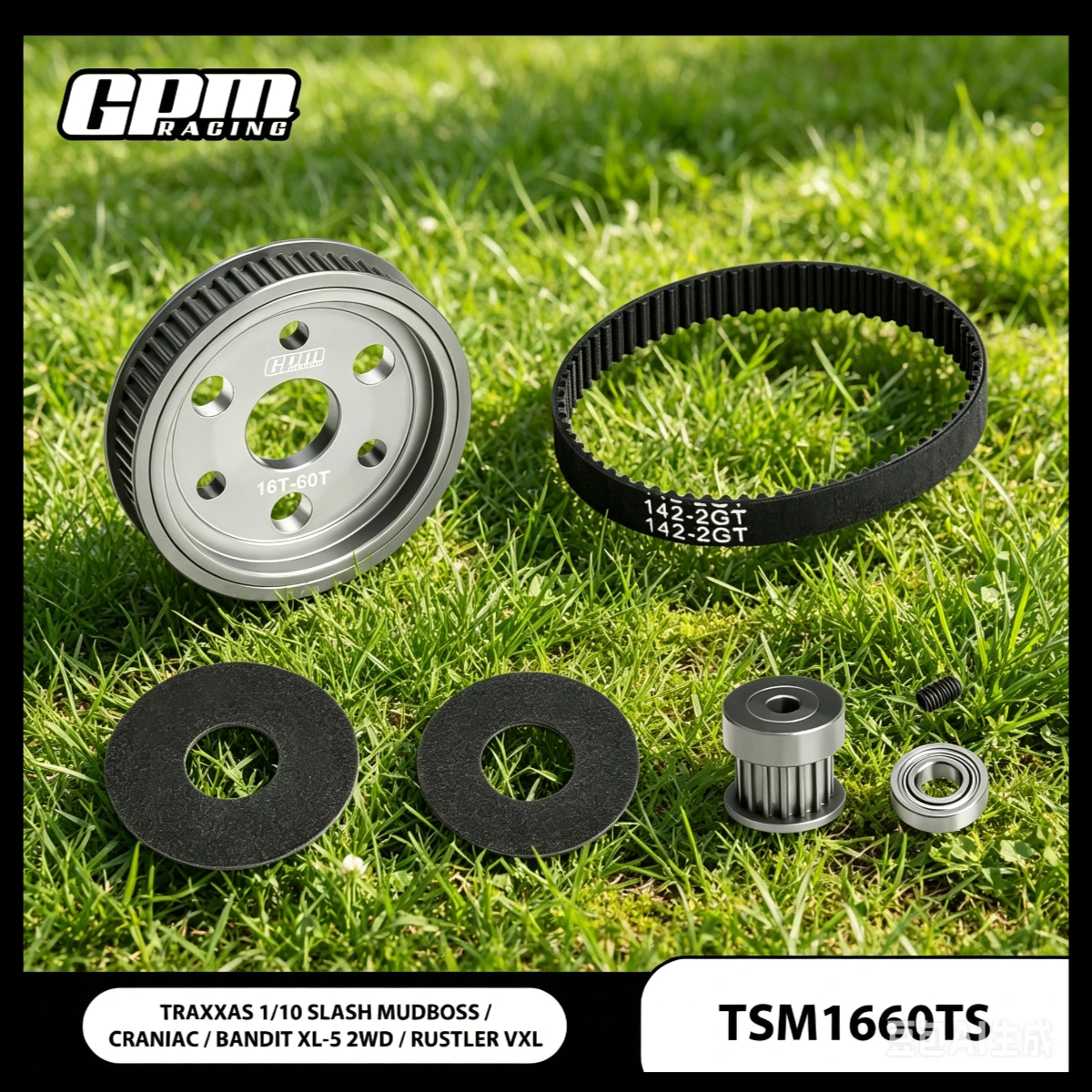 GPM Gearbox Gear Belt Drive Set & Motor Gear TRAXXAS 1/10 Slash Mudboss Rustler
GPM Gearbox Gear Belt Drive Set & Motor Gear TRAXXAS 1/10 Slash Mudboss Rustler