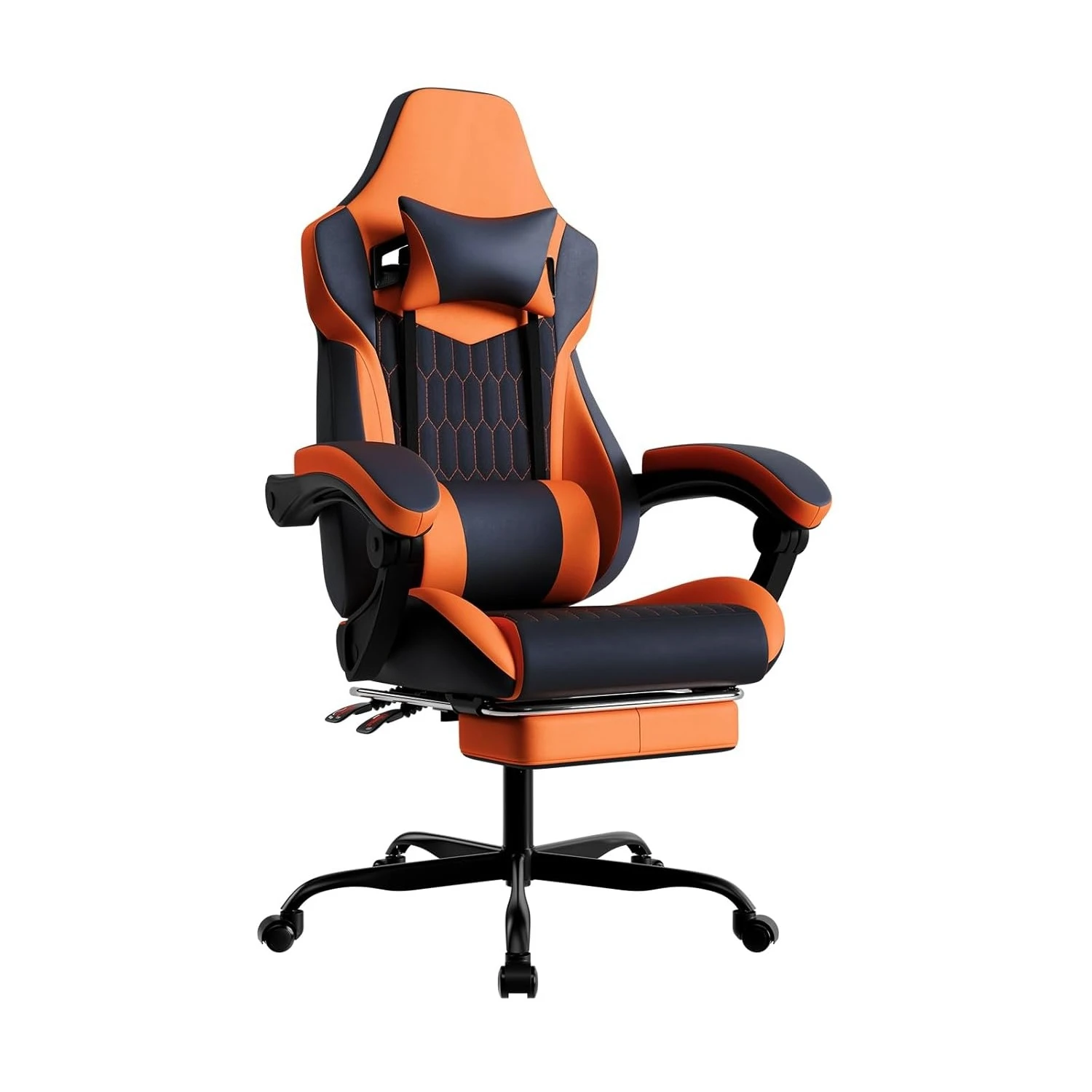 Gaming Chair with Footrest, High Back Gaming Chairs PVC Leather Ergonomic Gamer Chair with Adjustable Headrest, Customized
Gaming Chair with Footrest, High Back Gaming Chairs PVC Leather Ergonomic Gamer Chair with Adjustable Headrest, Customized