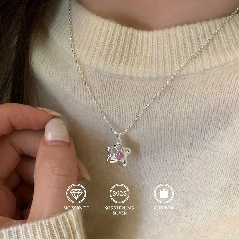 1pc Exquisite S925 Silver Star Clavicle Chain for Men and Women - Elegant and Stylish Jewelry for Any Occasion.
1pc Exquisite S925 Silver Star Clavicle Chain for Men and Women - Elegant and Stylish Jewelry for Any Occasion.