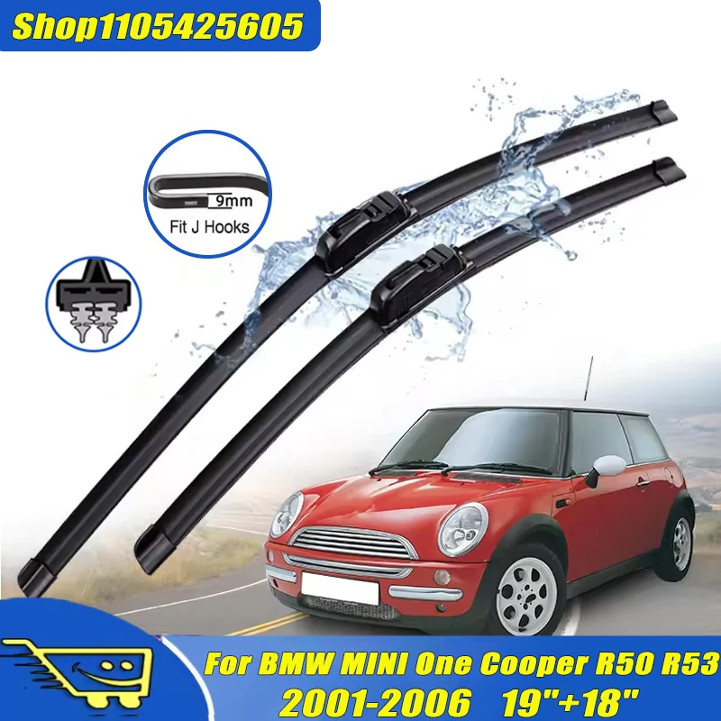 2Pcs 19"+18" Front Windshield Wiper Blades For BMW MINI One Cooper R50 R53 2001-2006 2002 2003 , Quiet Durable Windscreen Wipers
2Pcs 19"+18" Front Windshield Wiper Blades For BMW MINI One Cooper R50 R53 2001-2006 2002 2003 , Quiet Durable Windscreen Wipers
