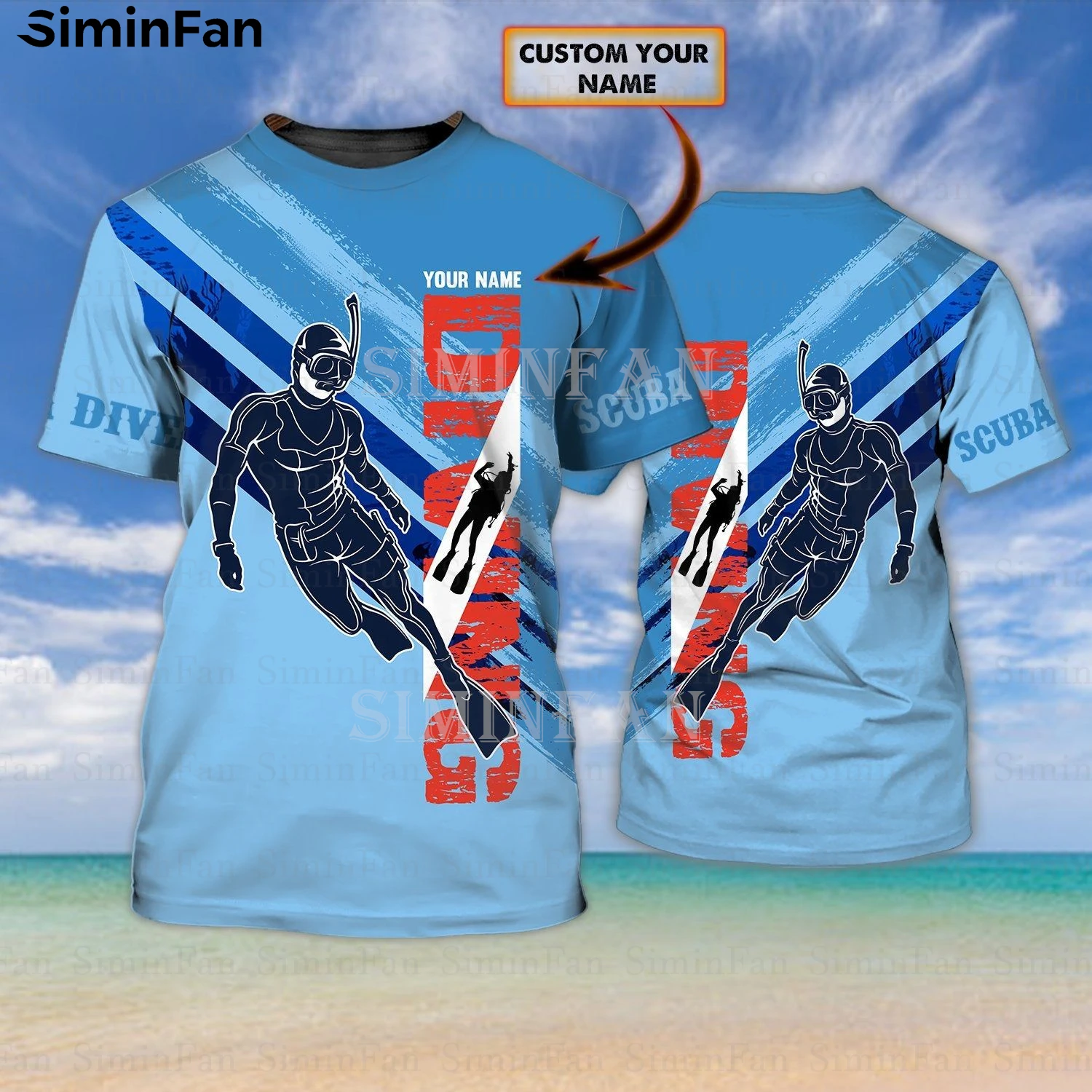 Scuba Diving Personalized Name 3D Printed Mens T-Shirt Male Summer Tees Tops Casual Beach Shirt Unisex Female Streetwear 02
Scuba Diving Personalized Name 3D Printed Mens T-Shirt Male Summer Tees Tops Casual Beach Shirt Unisex Female Streetwear 02