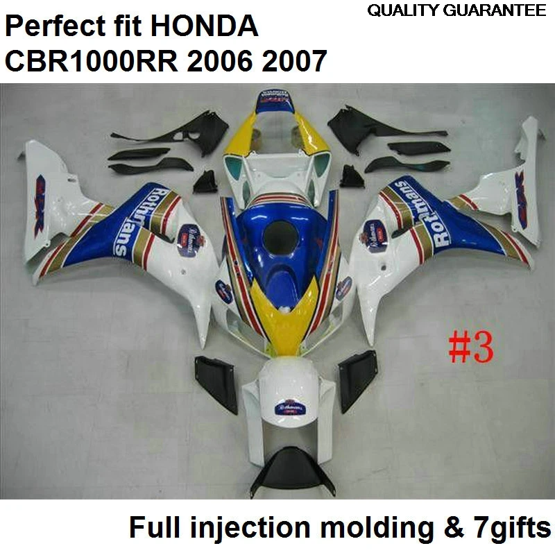All New Kit For Honda Fairings CBR1000RR 06 07 White Blue Fairing Kit Motorcycle Parts CBR 1000RR 2006 2007 NV47
All New Kit For Honda Fairings CBR1000RR 06 07 White Blue Fairing Kit Motorcycle Parts CBR 1000RR 2006 2007 NV47