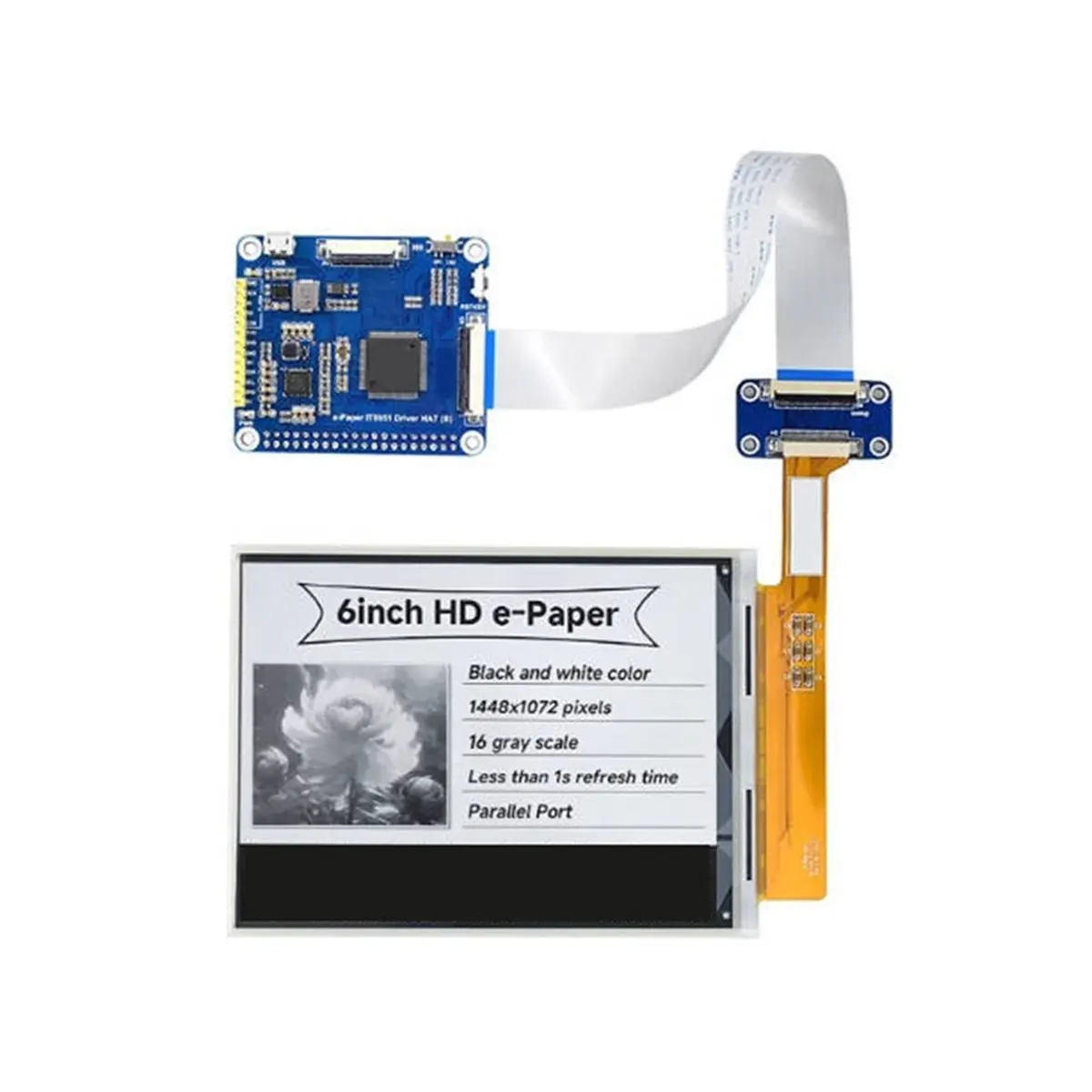 *ABAB 6-дюймовый экран E-Ink с голым экраном E-Paper Электронная бумага HD Разрешение 1448x1072 Черный/Белый для Raspberry Pi/STM32
*ABAB 6-дюймовый экран E-Ink с голым экраном E-Paper Электронная бумага HD Разрешение 1448x1072 Черный/Белый для Raspberry Pi/STM32