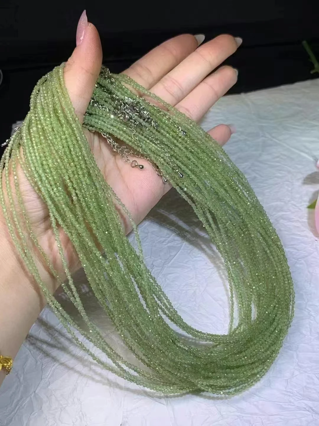 Florence Dream 3/5/10pc Wholesale 925 Silver 2mm Natural Peridot Bead Neck Necklaces Green Stone Choker Handmade Fine Jewelry
Florence Dream 3/5/10pc Wholesale 925 Silver 2mm Natural Peridot Bead Neck Necklaces Green Stone Choker Handmade Fine Jewelry