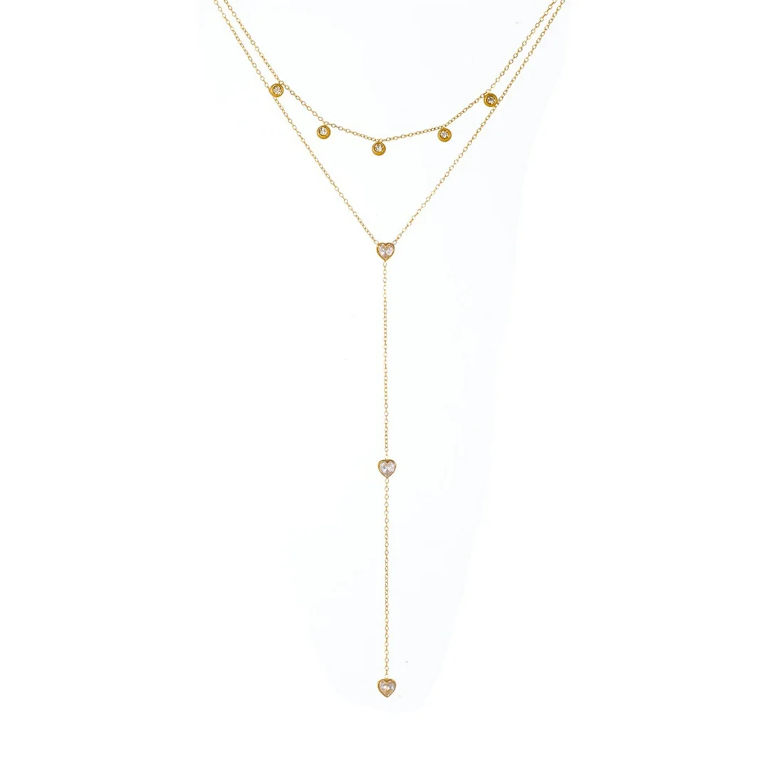 Punk Fashion Iced Out Bling Zirconia Heart Pendant Female Gold Color Stainless Steel Long Chain Link Necklace for Women Jewelry
Punk Fashion Iced Out Bling Zirconia Heart Pendant Female Gold Color Stainless Steel Long Chain Link Necklace for Women Jewelry