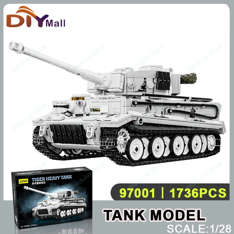 1736PCS Tiger Heavy Tank Building Kit - 1:28 Scale WW2 Military Model with Rotating Turret Collectible Gift for Adults Teens
1736PCS Tiger Heavy Tank Building Kit - 1:28 Scale WW2 Military Model with Rotating Turret Collectible Gift for Adults Teens